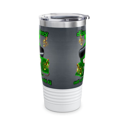 disc jockey - Ringneck Tumbler, 20oz (grey-light grey)