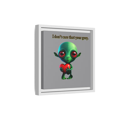 I don't care that your grey - framed canvas art (grey)