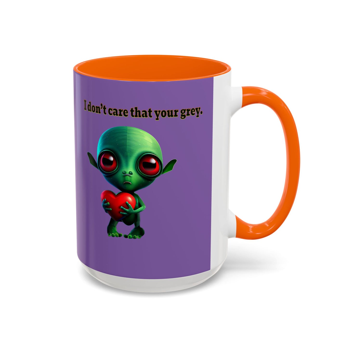 I don't care that your grey - Accent Mug (light purple)