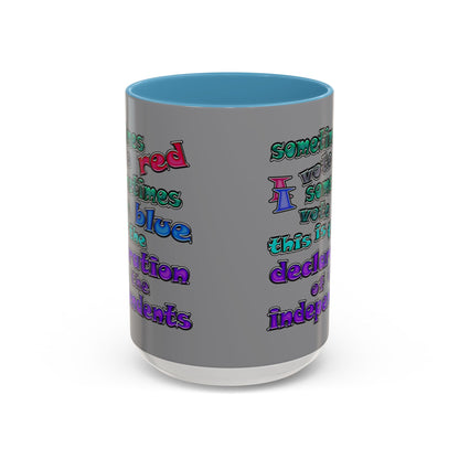 declaration of the independents - Accent Mug (grey)