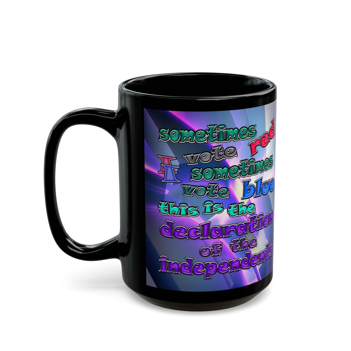 declaration of the independents - Black Mug (grey-pink wave)