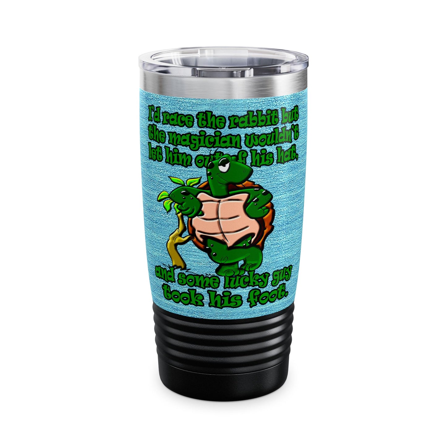 turtle race - Ringneck Tumbler, 20oz (faded blue)