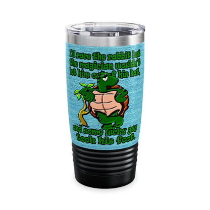 turtle race - Ringneck Tumbler, 20oz (faded blue)