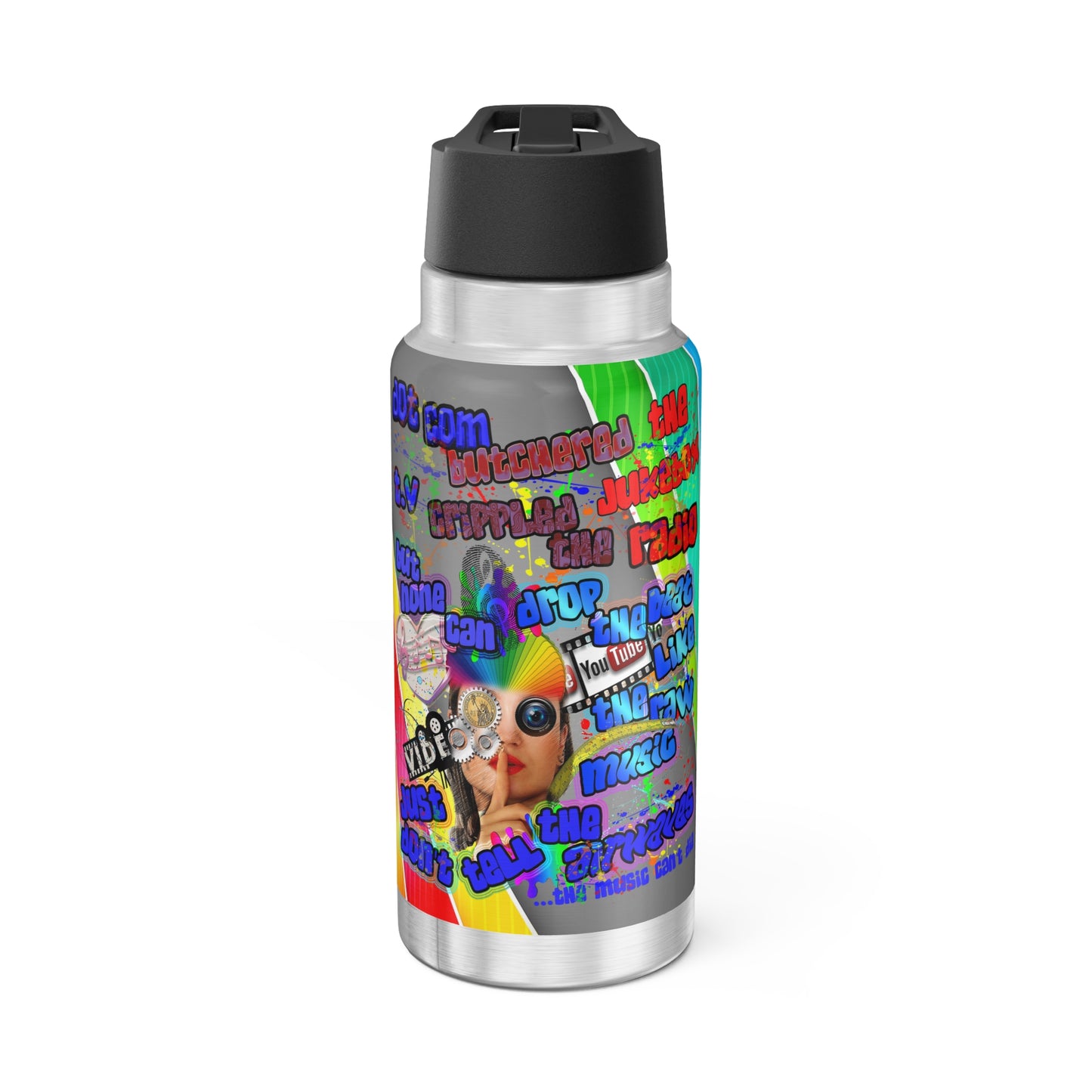 drop the beat - Gator Tumbler, 32oz  (rainbow split)