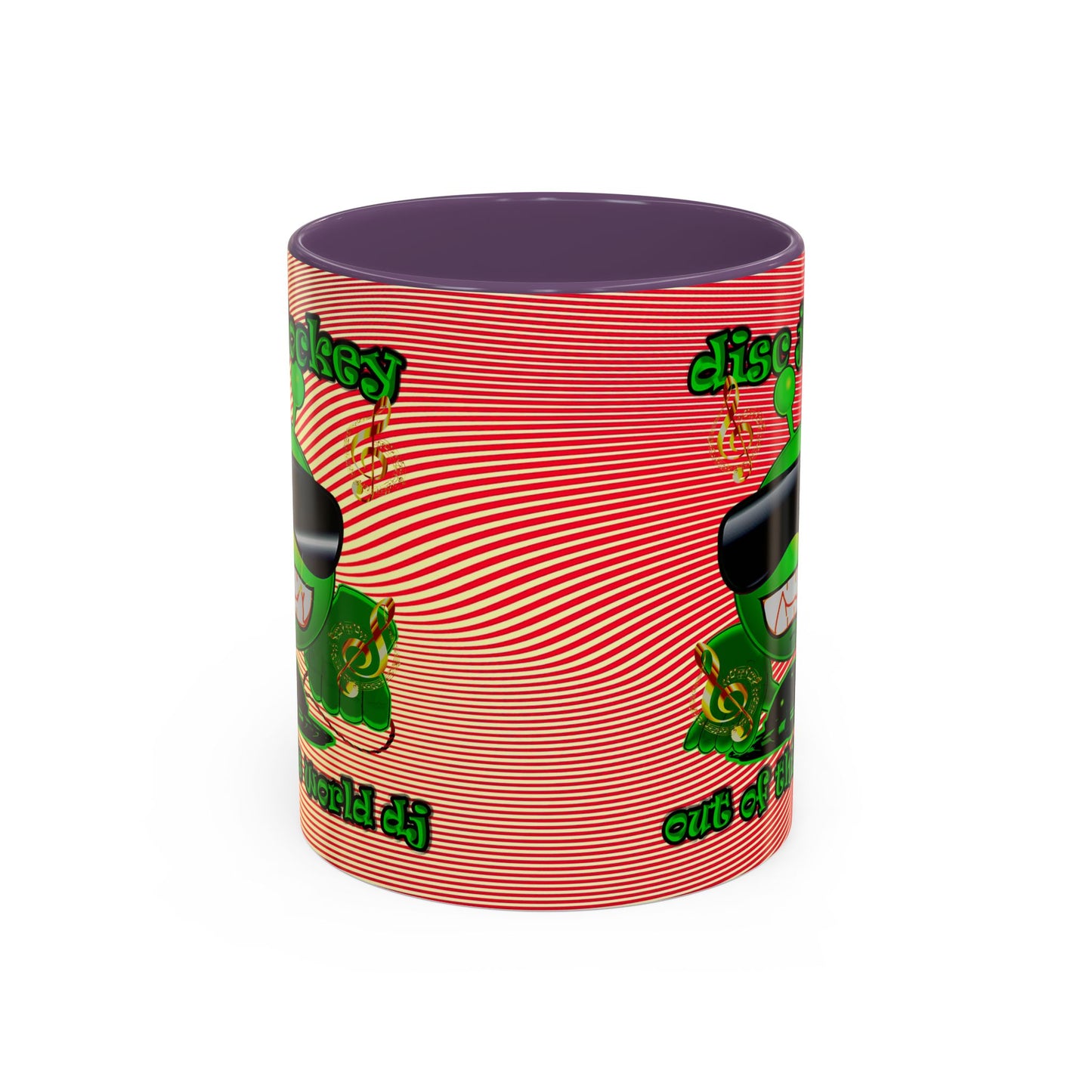disc jockey - Accent Mug (yellow-orange wave)