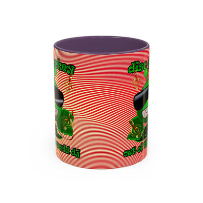 disc jockey - Accent Mug (yellow-orange wave)