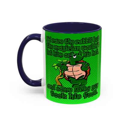 turtle race - Accent Mug (logo green)