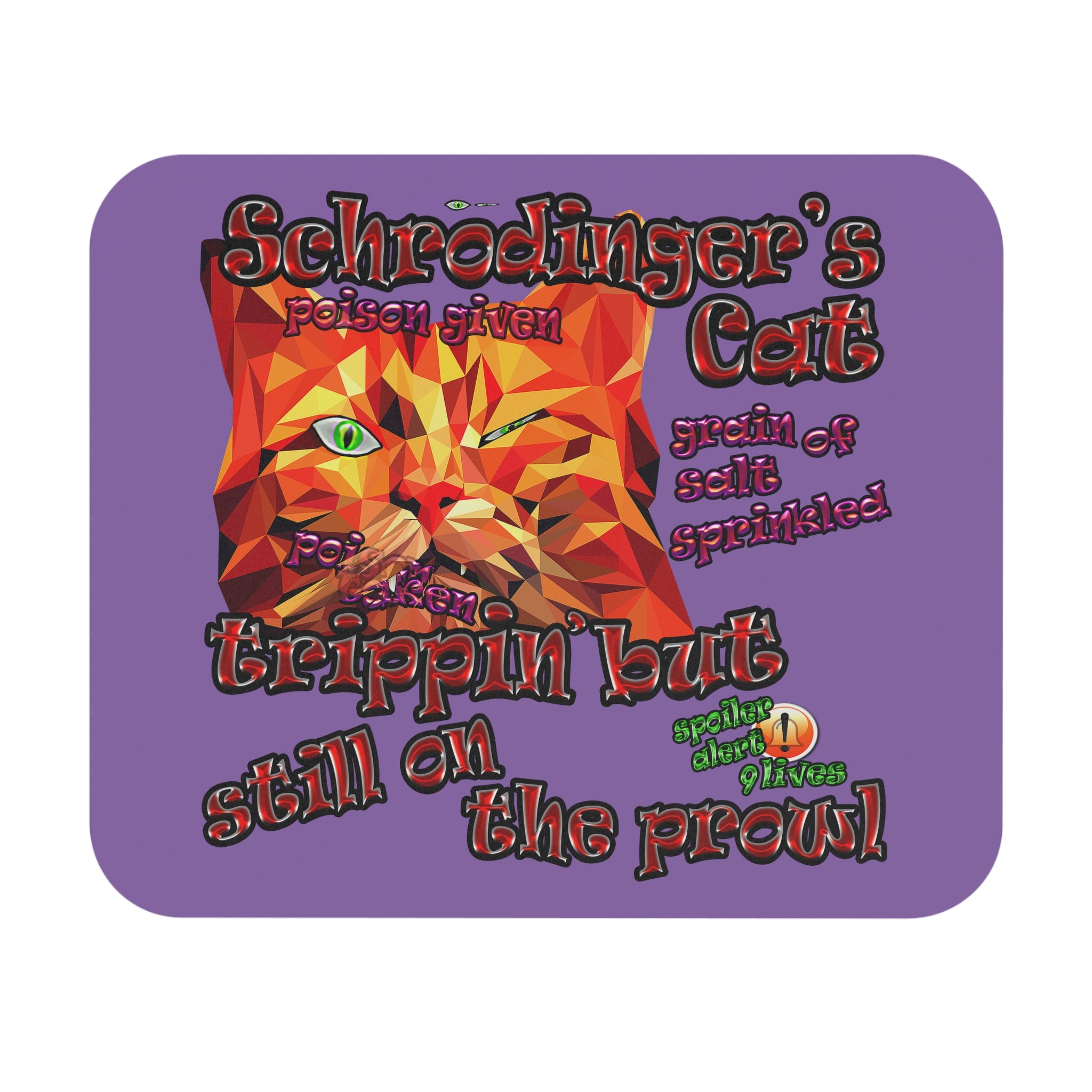 schrodinger's cat - Mouse Pad (Rectangle) (light purple)