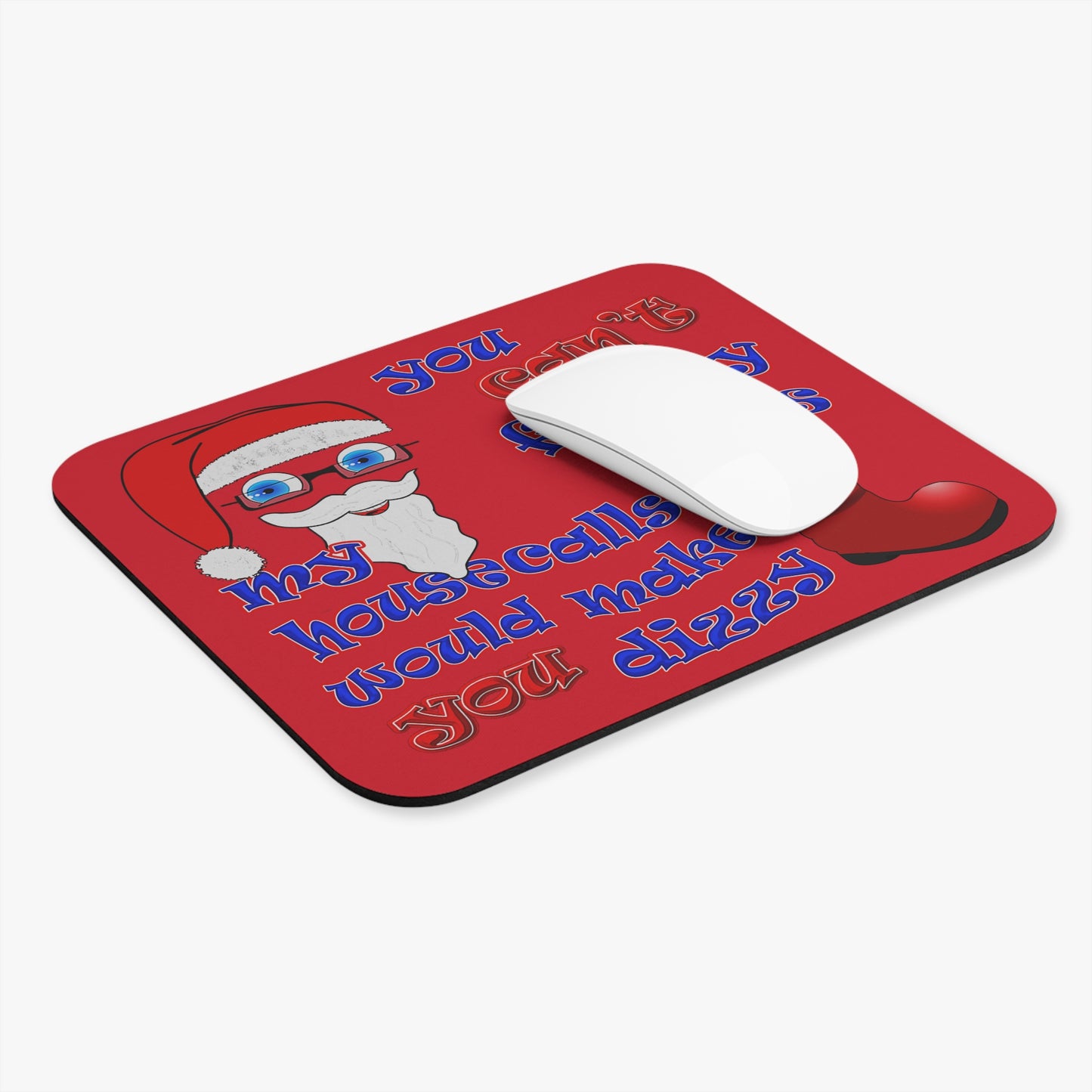 santa's shoes - Mouse Pad (Rectangle) (dark red)