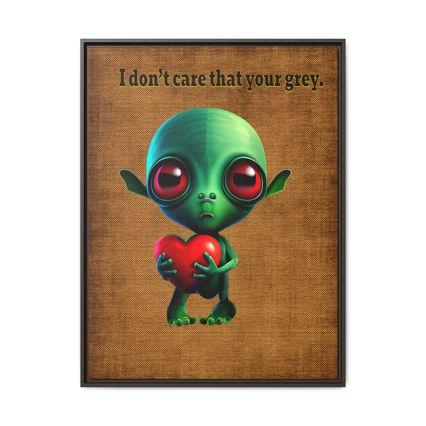 I don't care that your grey - framed canvas art (brown papyrus)