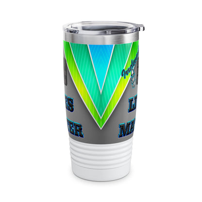 irrelevant - Ringneck Tumbler, 20oz (rainbow split)