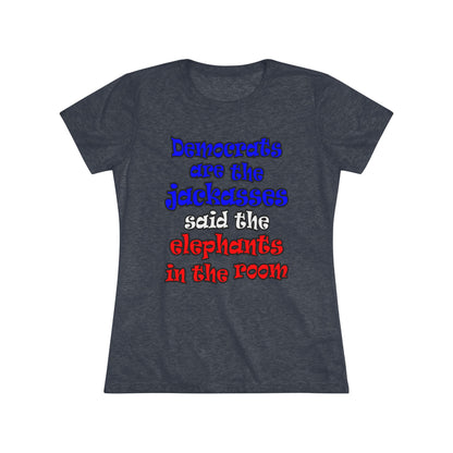 donkeys and elephants - Women's Triblend Tee
