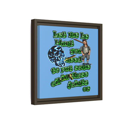 og - framed canvas art (light blue)
