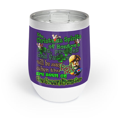 christmas spirits of boston - Chill Wine Tumbler (purple)