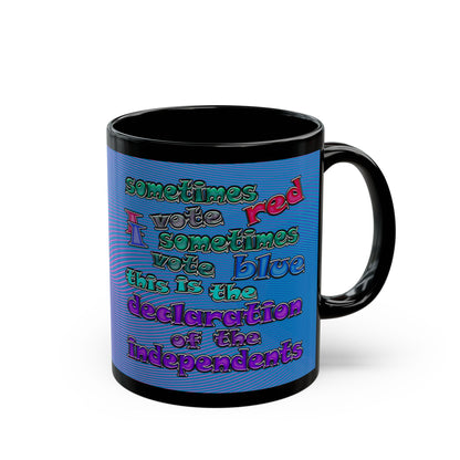 declaration of the independents - Black Mug (light blue-purple wave)