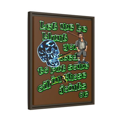 og - framed canvas art (brown)