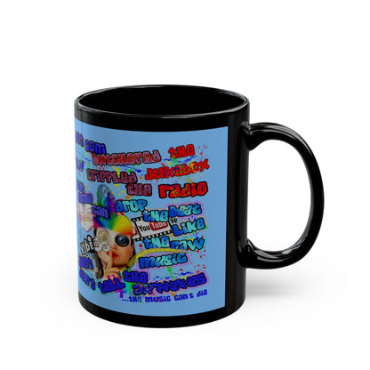 drop the beat - Black Mug (light blue)