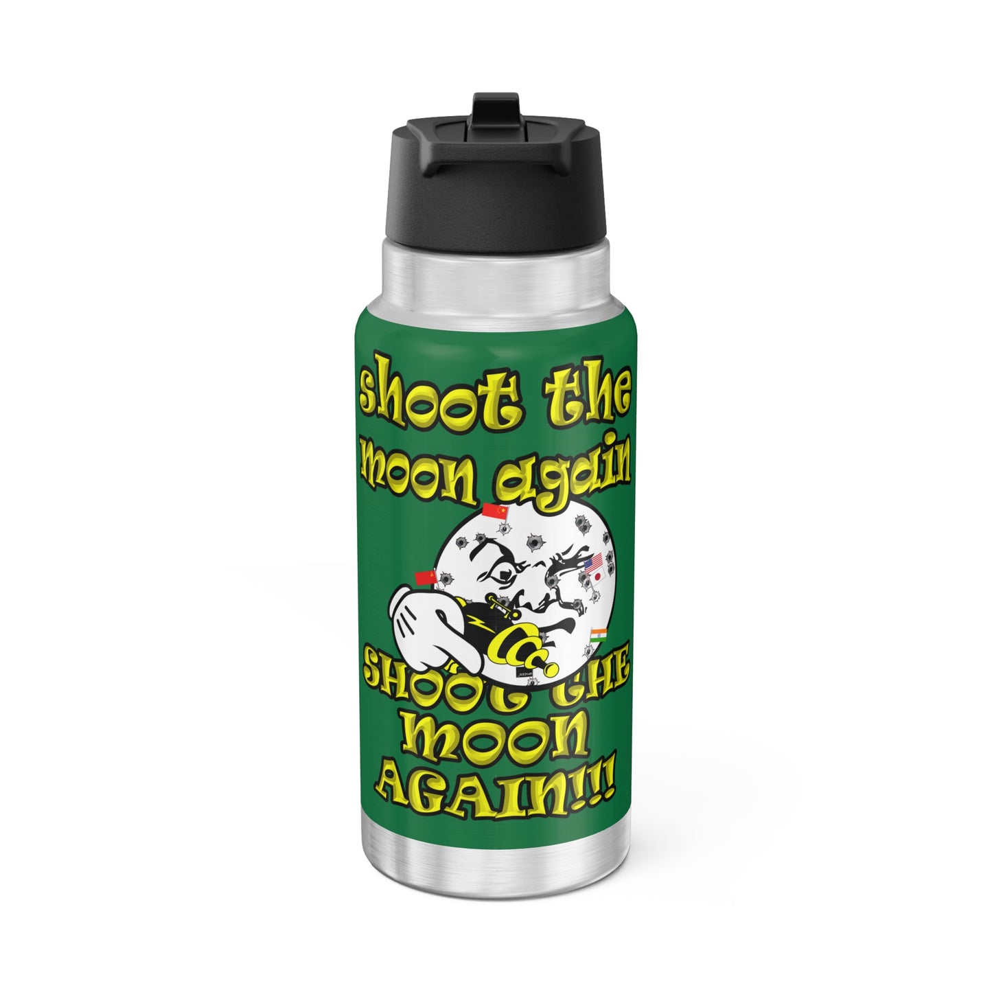 shoot the moon again - Gator Tumbler, 32oz (dark green)
