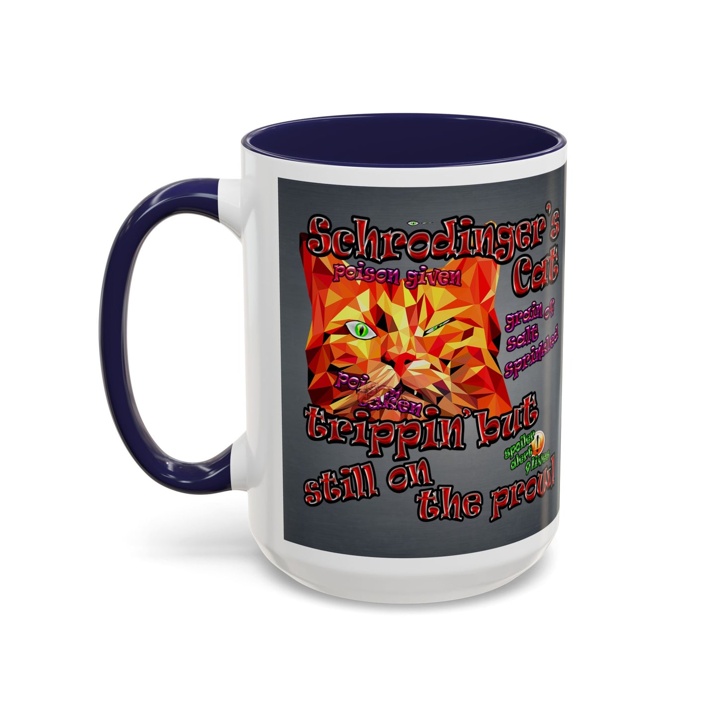 schrodinger's cat - Accent Mug (grey-light grey)