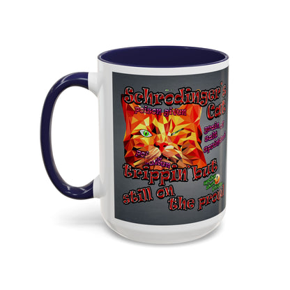 schrodinger's cat - Accent Mug (grey-light grey)