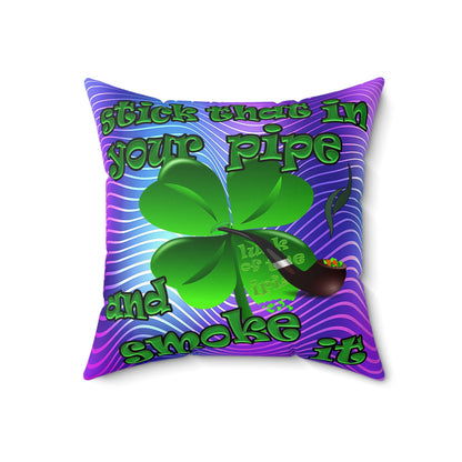 celtics logo - Faux Suede Square Pillow - (purple wave)
