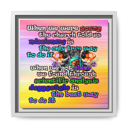 doggystyle - framed canvas art (color blur)