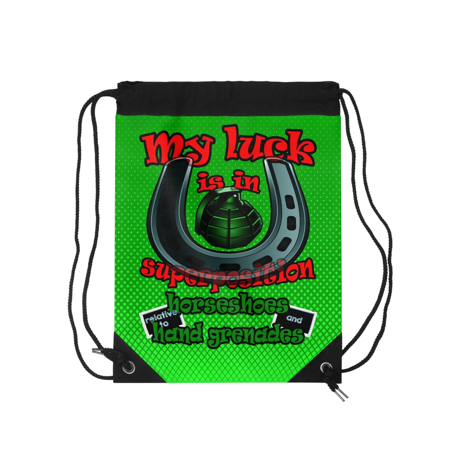 my luck - Drawstring Bag (logo green)
