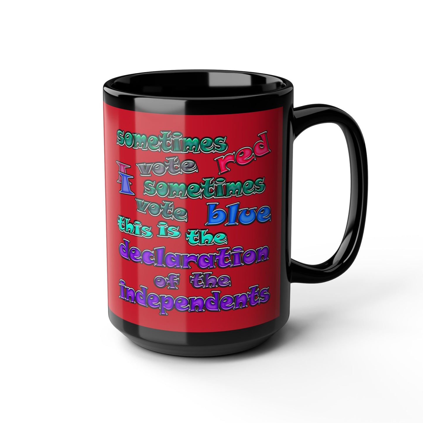 declaration of the independents - Black Mug (dark red)