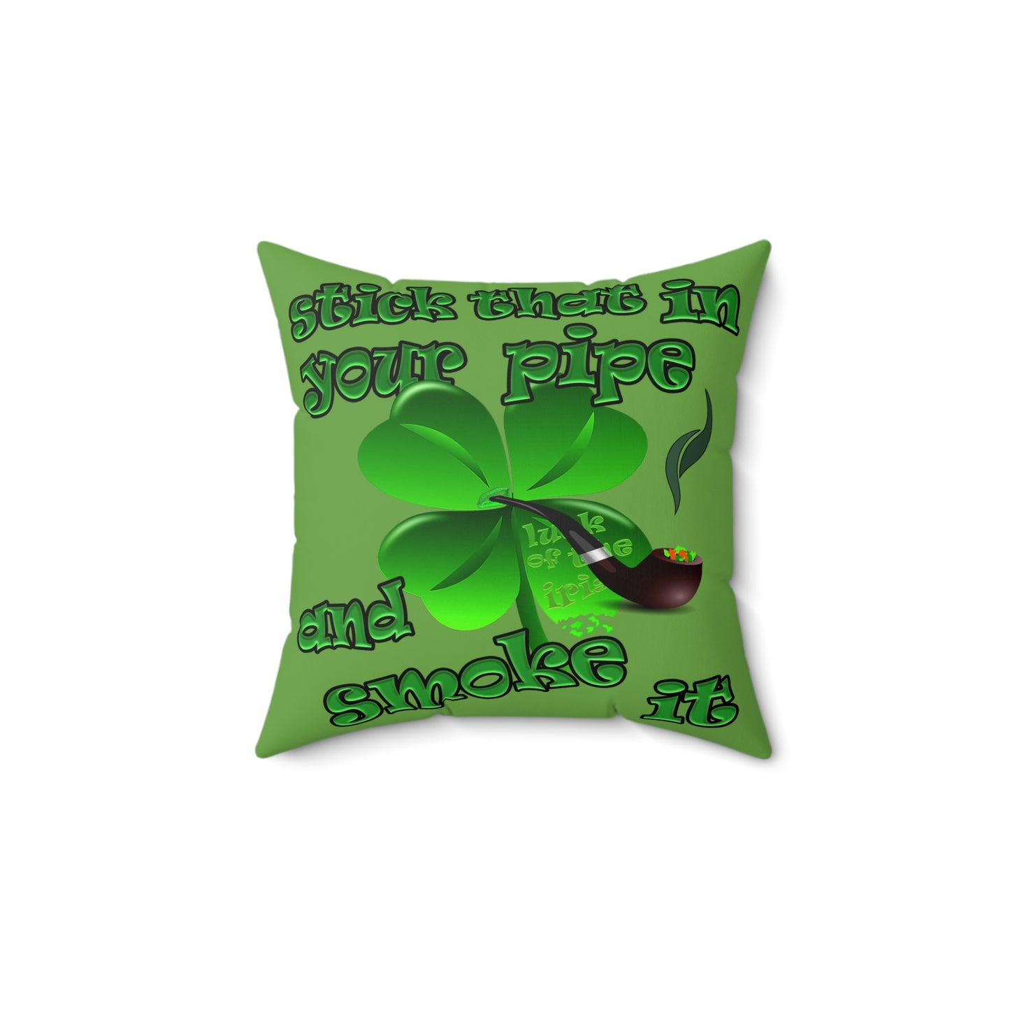 celtics logo - Spun Polyester Square Pillow - (green)