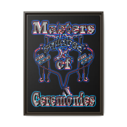 em cee squared - framed canvas art (black)