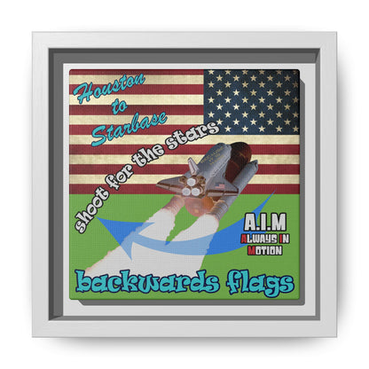 shoot for the stars - framed canvas art (green)