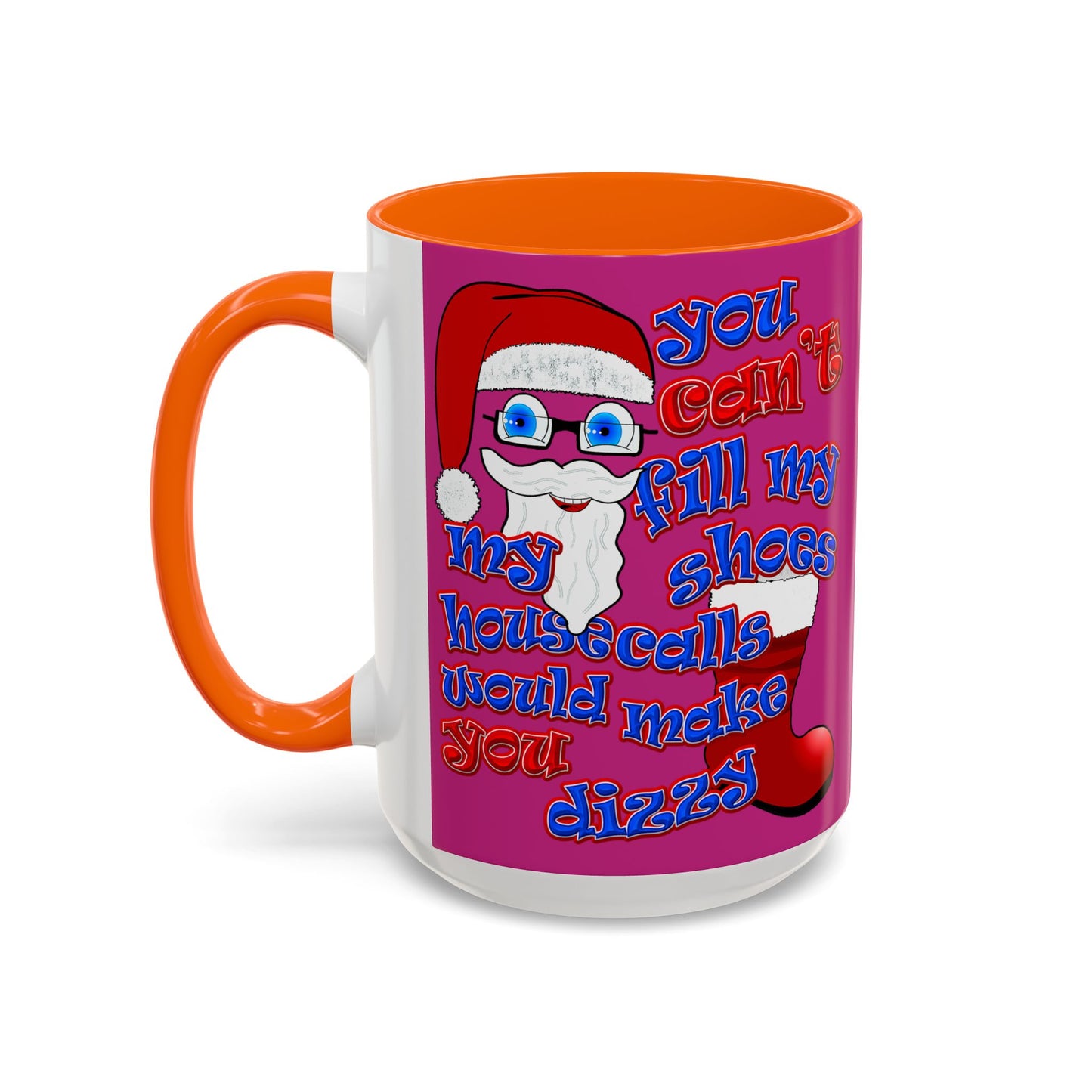 santa's shoes - Accent Mug (pink)