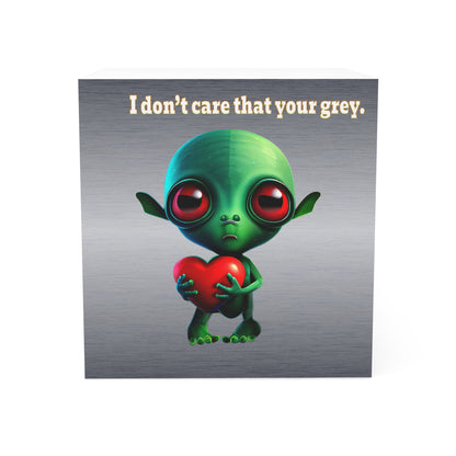 I don't care that your grey - note cube (brushed nickel)