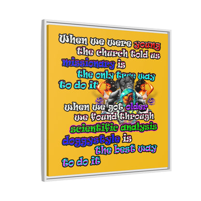 doggystyle - framed canvas art (yellow)