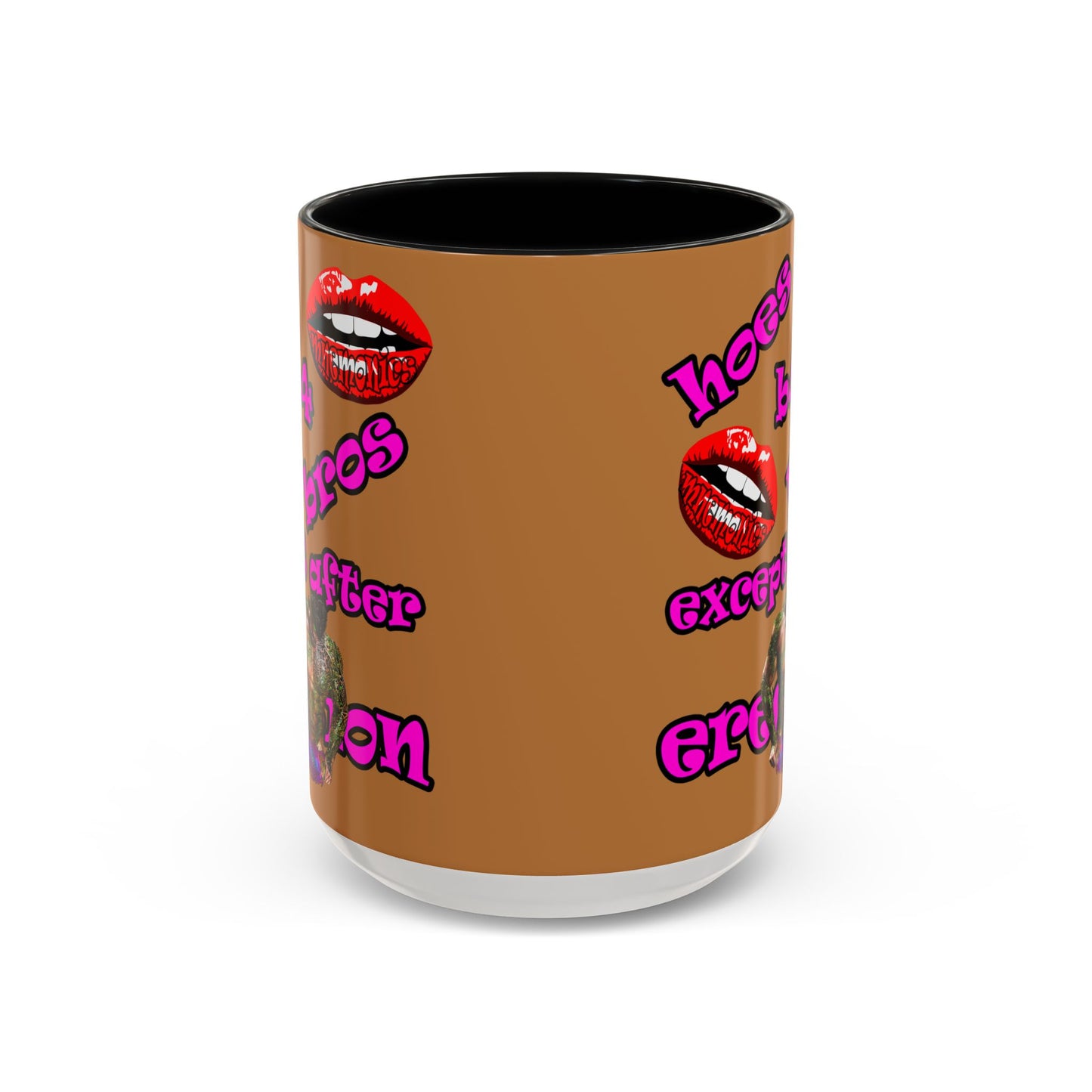hoes b4 bros - Accent Mug (light brown)