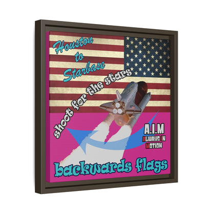shoot for the stars - framed canvas art (pink)