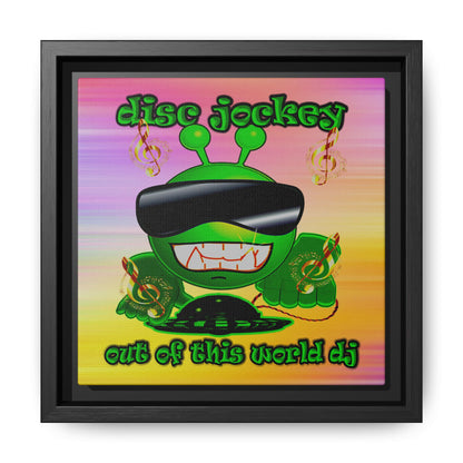 disc jockey - framed canvas art (color blur)