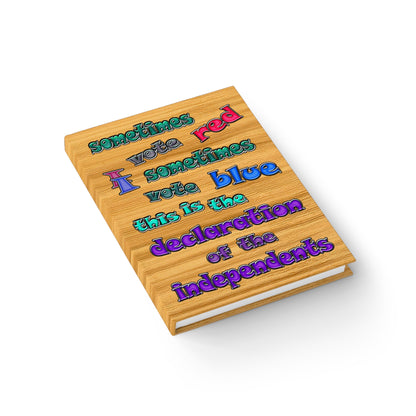 declaration of the independents - journal-blank (butterscotch wood finish)