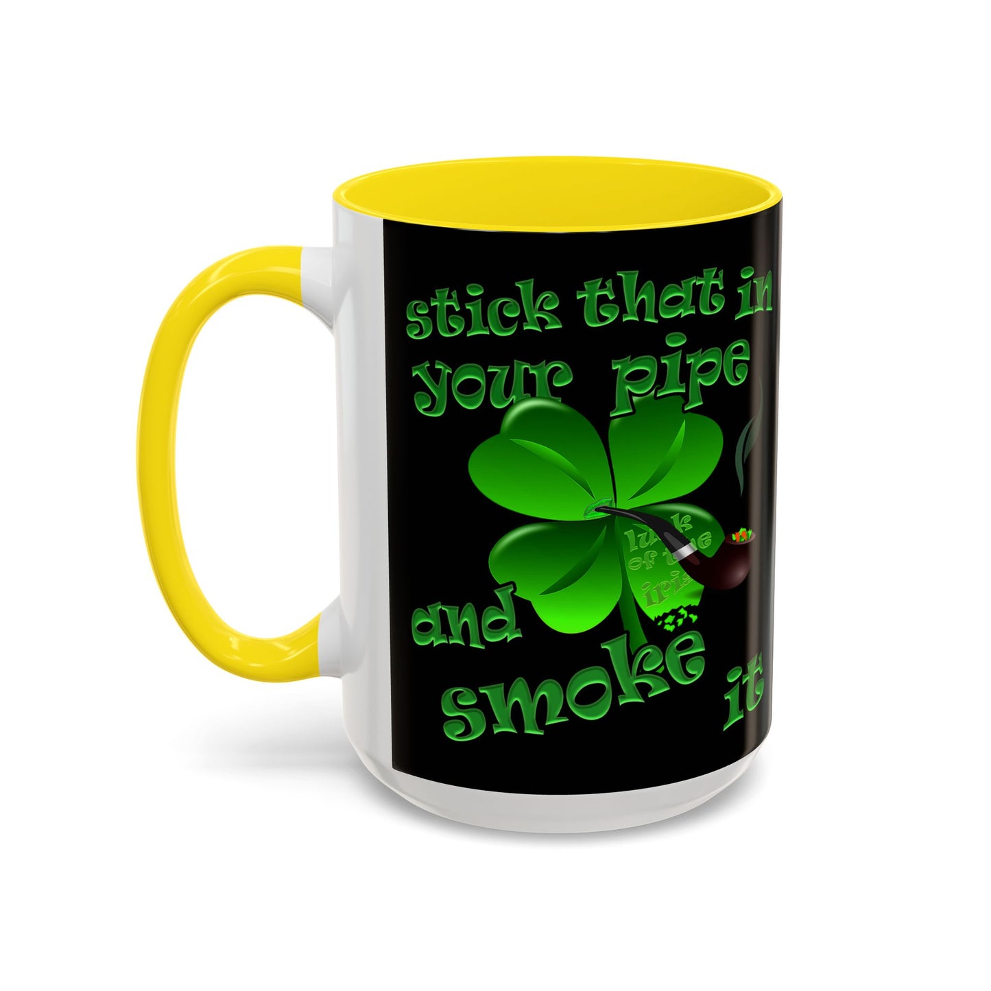 celtics logo - Accent Mug (black)