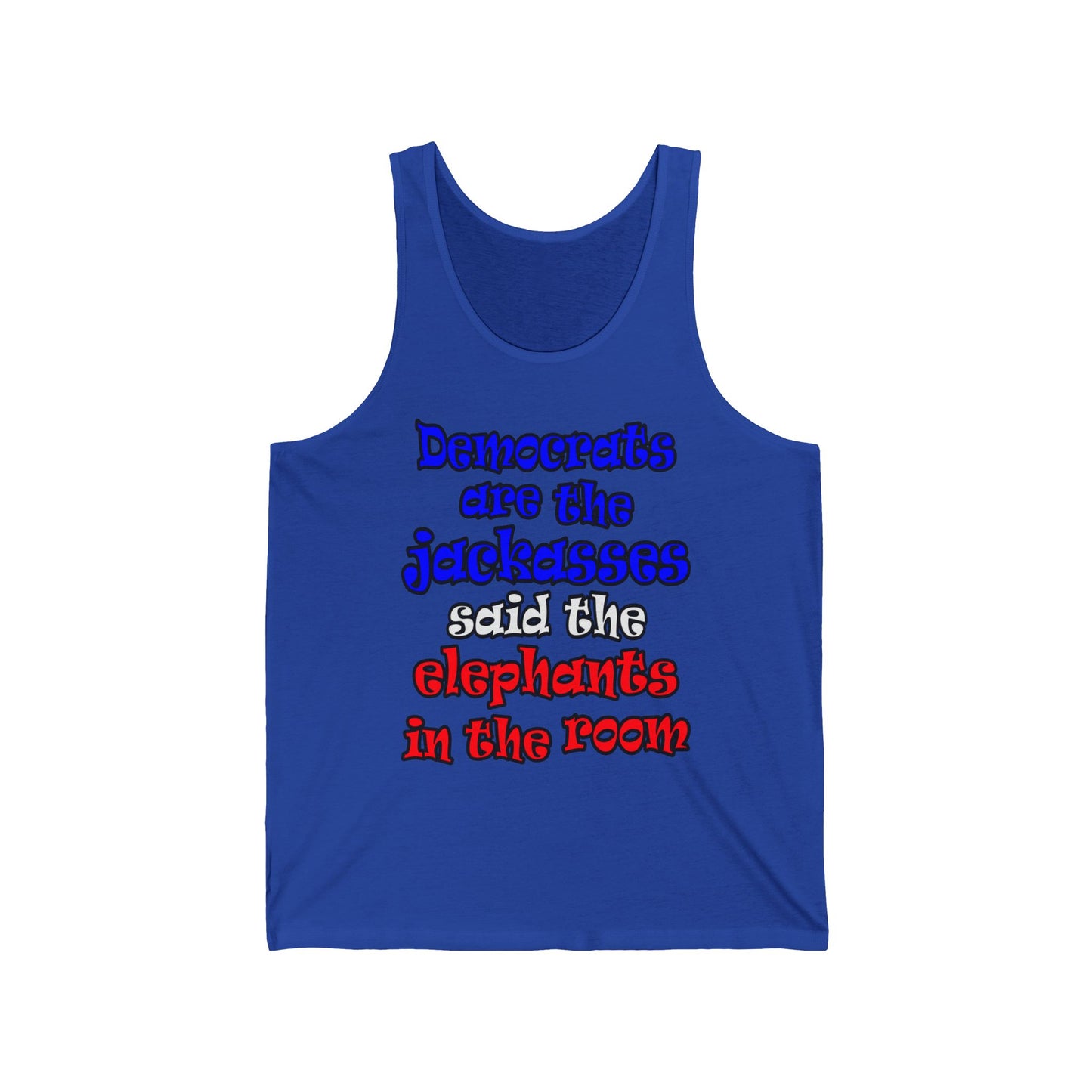 donkeys and elephants - Unisex Jersey Tank