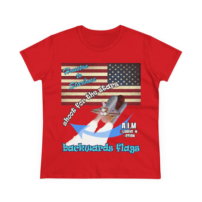 shoot for the stars - Women's Midweight Cotton Tee