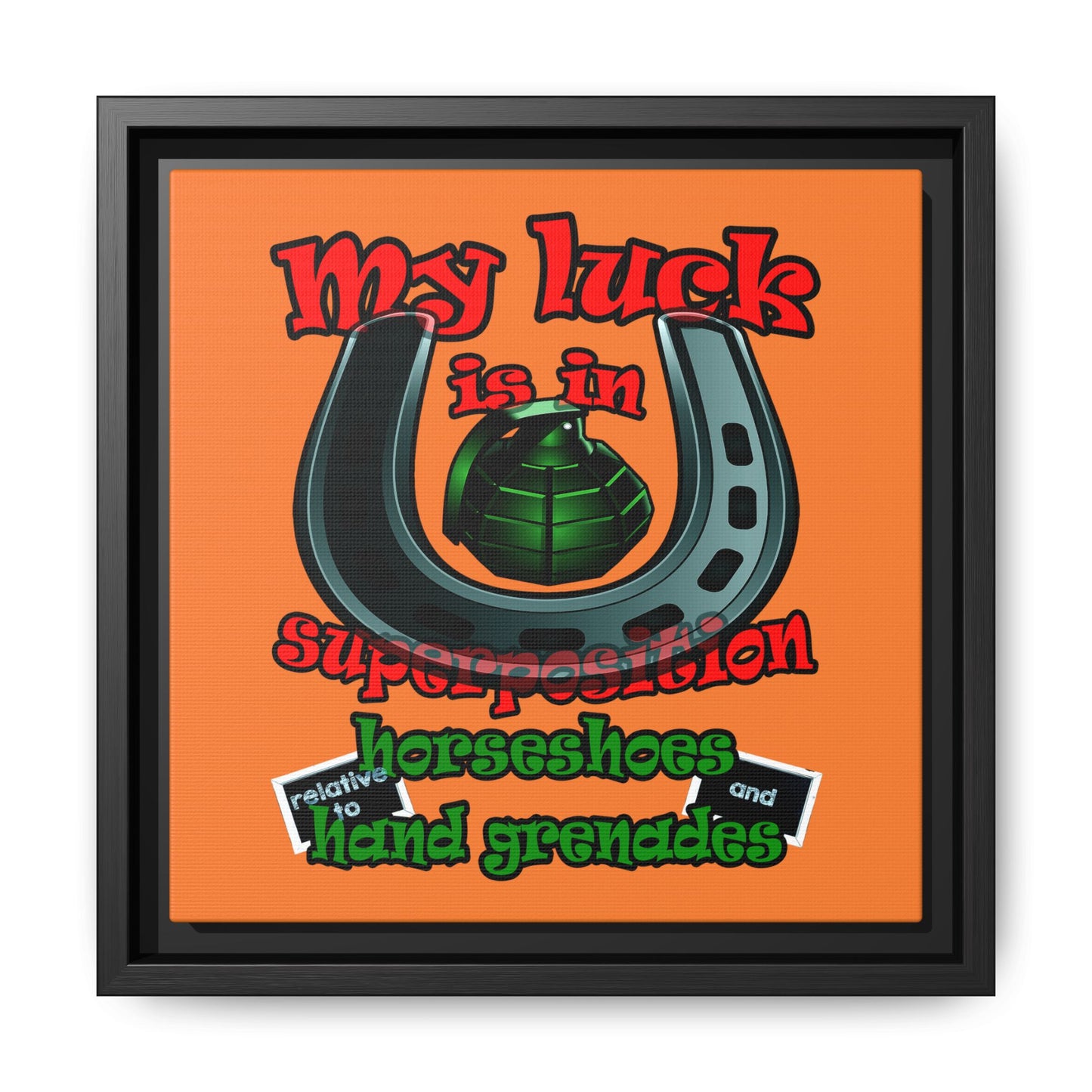 my luck - framed canvas art (crusta)
