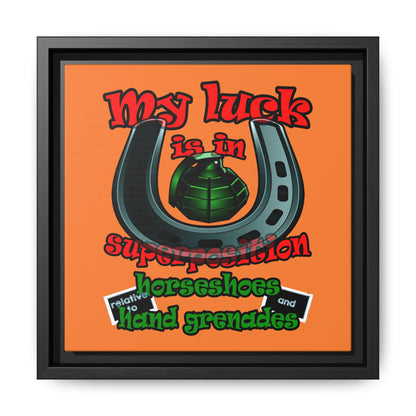 my luck - framed canvas art (crusta)