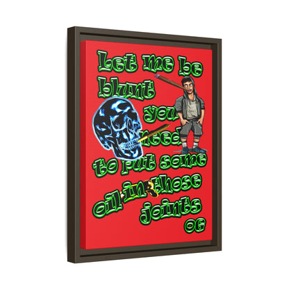 og - framed canvas art (red)