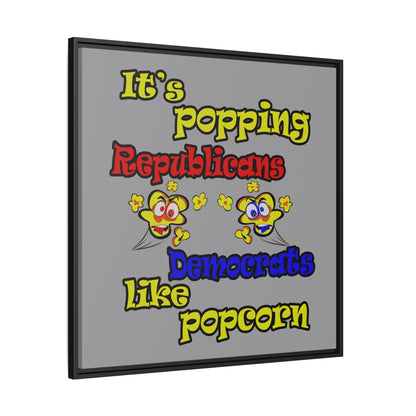 popping like popcorn - framed canvas art (grey)