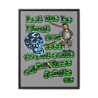 og - framed canvas art (grey)