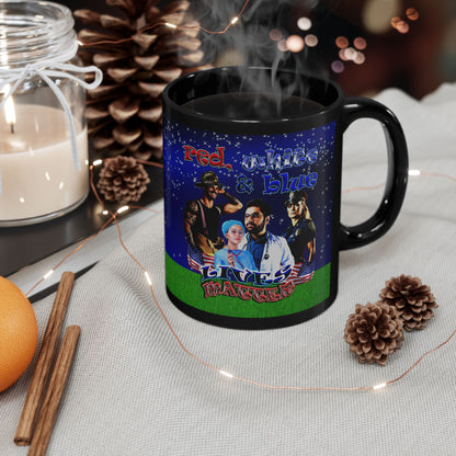 rw&b lives matter - Black Mug ('snoops' background)
