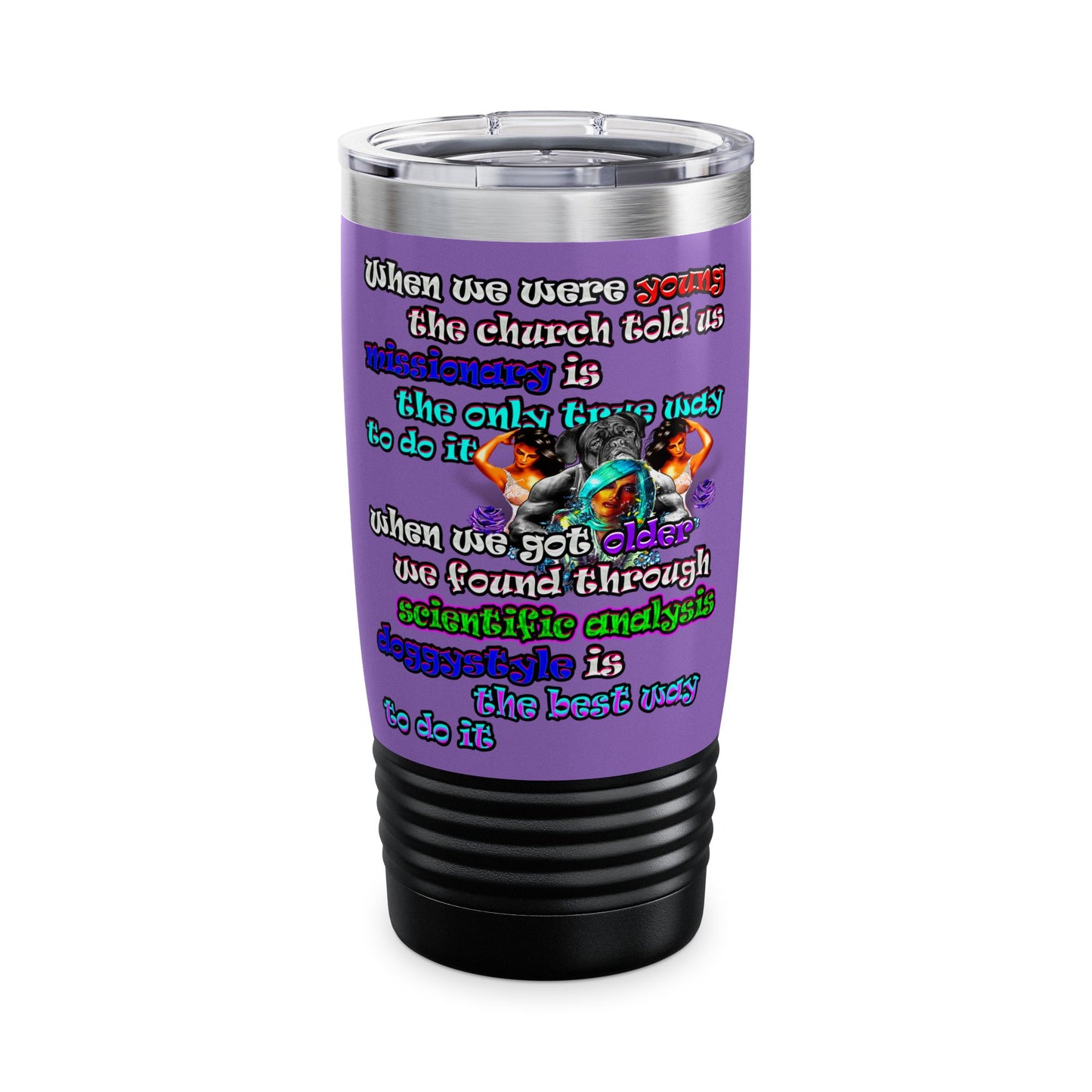 doggystyle - Ringneck Tumbler, 20oz (light purple)