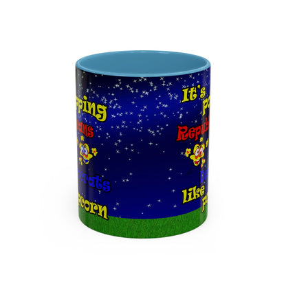 popping like popcorn - Accent Mug ('snoops' background)