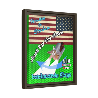 shoot for the stars - framed canvas art (logo green)